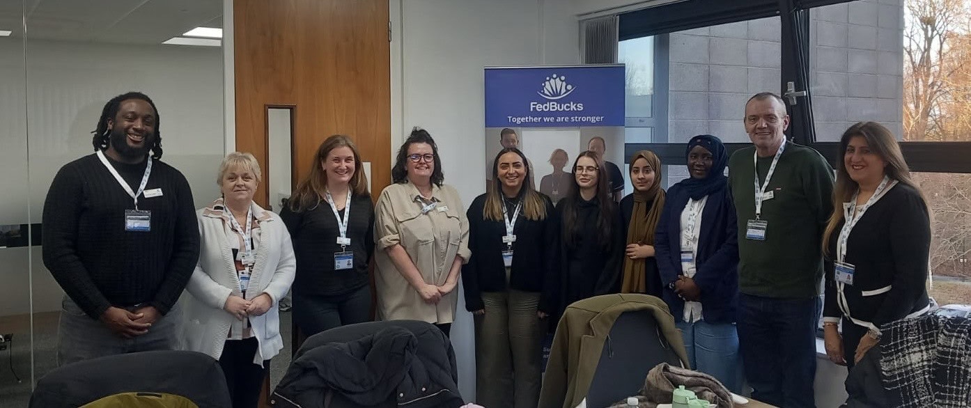 Community members and health professionals at FedBucks launch event in Buckinghamshire.